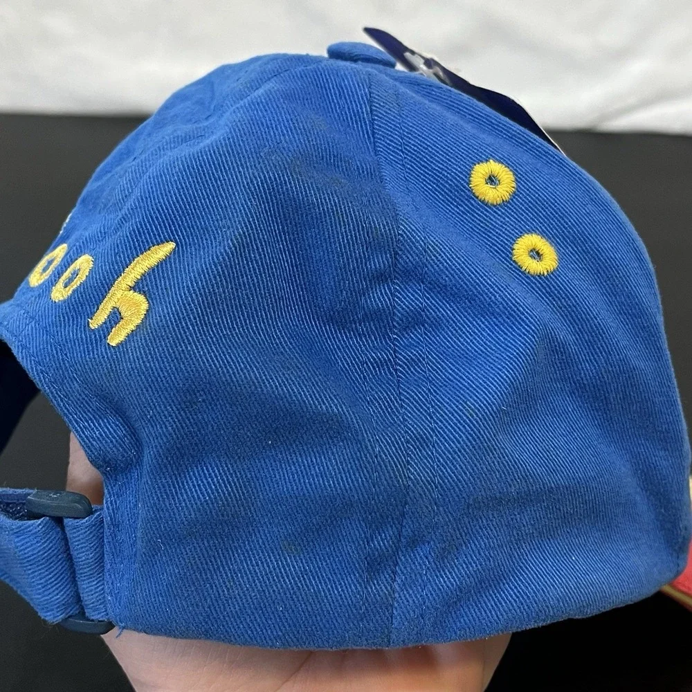 Vtg Disney Winnie Pooh Face Bear Hat Baseball Cap Disney Youth Kids Child Size